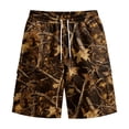 thumbnail image 5 of Delconic Men Tree Camo Quick Dry Knee Length Casual Cargo Shorts Elastic Drawstring Waist Side Pockets Loose Fit Short Pants For Summer Hunting Fishing Hiking Daily Outdoor Travel Wear Khaki 5XL, 5 of 6