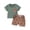 Khaki, variant on Elippeo Baby Boys Summer Outfits 6 12 18 24 Months 2 3 Years Duck Print Short Sleeves T-Shirt and Elastic Shorts Set for 2 Piece Vacation Clothes Set