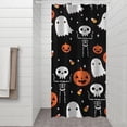 thumbnail image 2 of Halloween Ghosts Pumpkins and Skeletons Shower Curtain 36"x72" ,Bathroom Decorative Shower Curtains Set with 12 Hooks,Modern Waterproof Washable Shower Curtain, 2 of 6