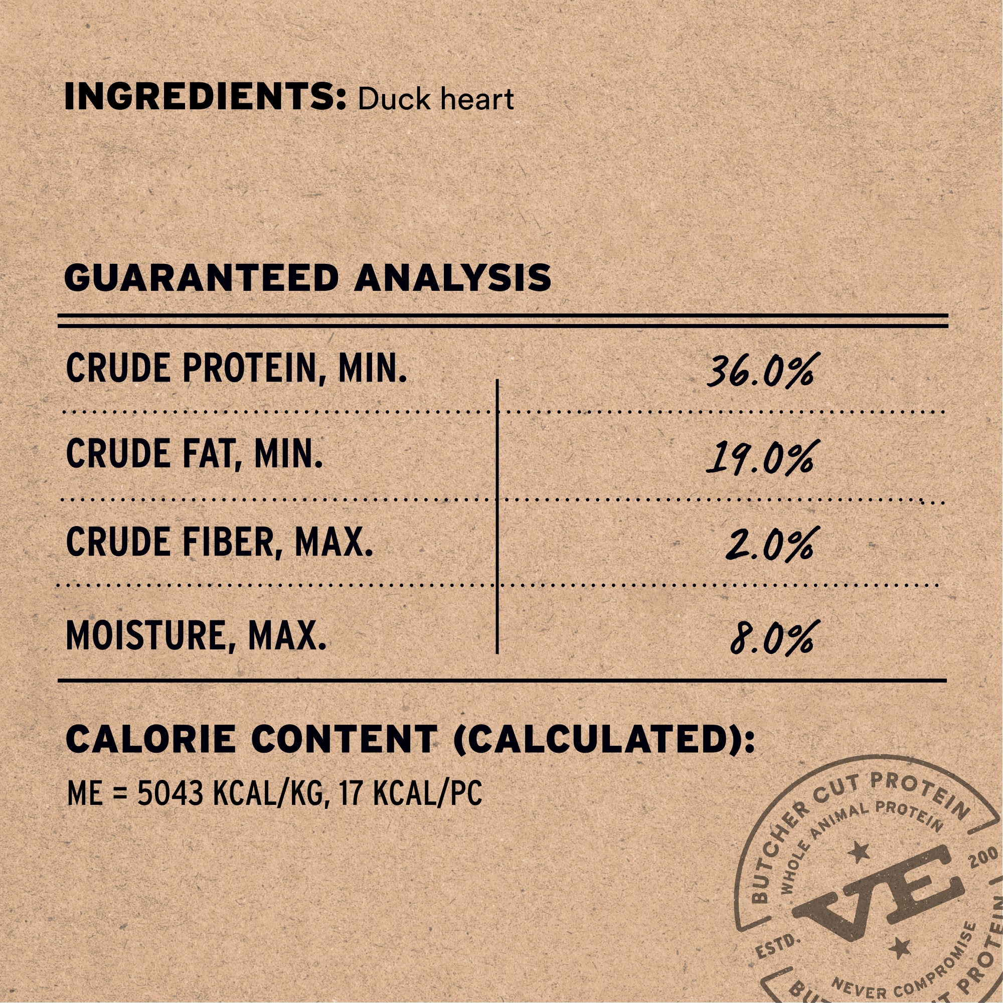 Vital Essentials Freeze Dried Raw Duck Hearts Dog Treats | Single Ingredient | Grain Free Treats for Dogs, 10 oz bag