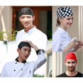 thumbnail image 3 of Men Women Chefs Hat Cap Kitchen Catering Skull Cap Ribbon Cap Turban, 3 of 3