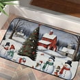 thumbnail image 4 of ONETECH Snowmen Christmas Tree Square Floor Mat for Home Entrance Outside Entry 19.68*39.37 in, 4 of 6