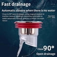 thumbnail image 5 of Shower Floor Drain with Oversized Hole Quick Drainage Filter Basket, 5 of 5