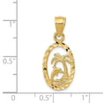 thumbnail image 4 of FB Jewels 14K Yellow Gold Dolphin and Palm Tree Pendant, 4 of 4