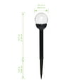 thumbnail image 4 of Mainstays Solar Powered Black LED Landscape Crackle Glass Ball Path Light, 3 Lumens, 6 Pack, 4 of 9
