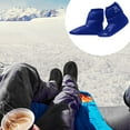 thumbnail image 3 of 1 par de pantuflas de plumón de pato, calcetines cálidos, botines ligeros y botas para mujeres y hombres. Azul M, 3 of 8