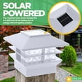 thumbnail image 4 of GreenLighting 8 Pack Executive Two Tier 12 Lumen Solar Powered LED Post Cap Light for 4x4 or 5x5 Posts (White), 4 of 5