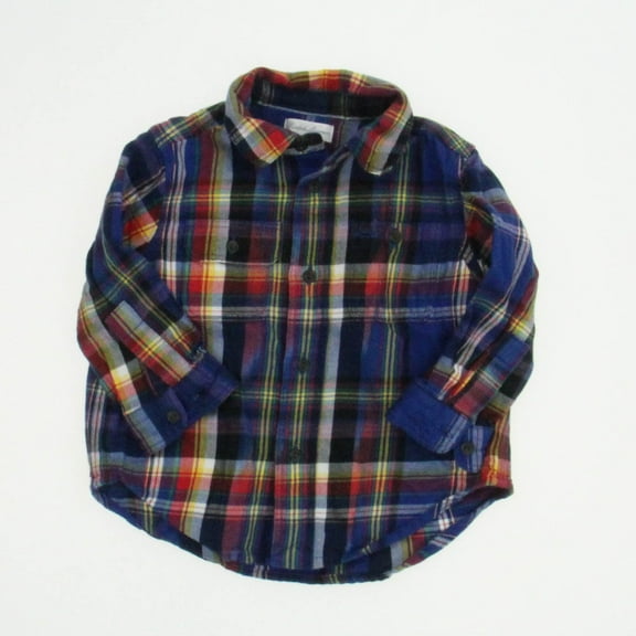 Pre-Owned Ralph Lauren Boys Plaid Button Down Long Sleeve size: 12 Months (Excellent)