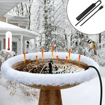 HIBIBUD Bird Bath Heater for Outdoors,Constant Temperature Increase 7-10℃ Deicer with 48in Long Cord,Pond Deicer 10 W for Patio Yard Bird Baths,Fish Tank