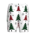 thumbnail image 4 of Picia Buffalo Plaid Christmas Trees Pajama Shorts for Men, Men's Pajama Bottoms, Sleepwear,Short Pajama Pants-, 4 of 9
