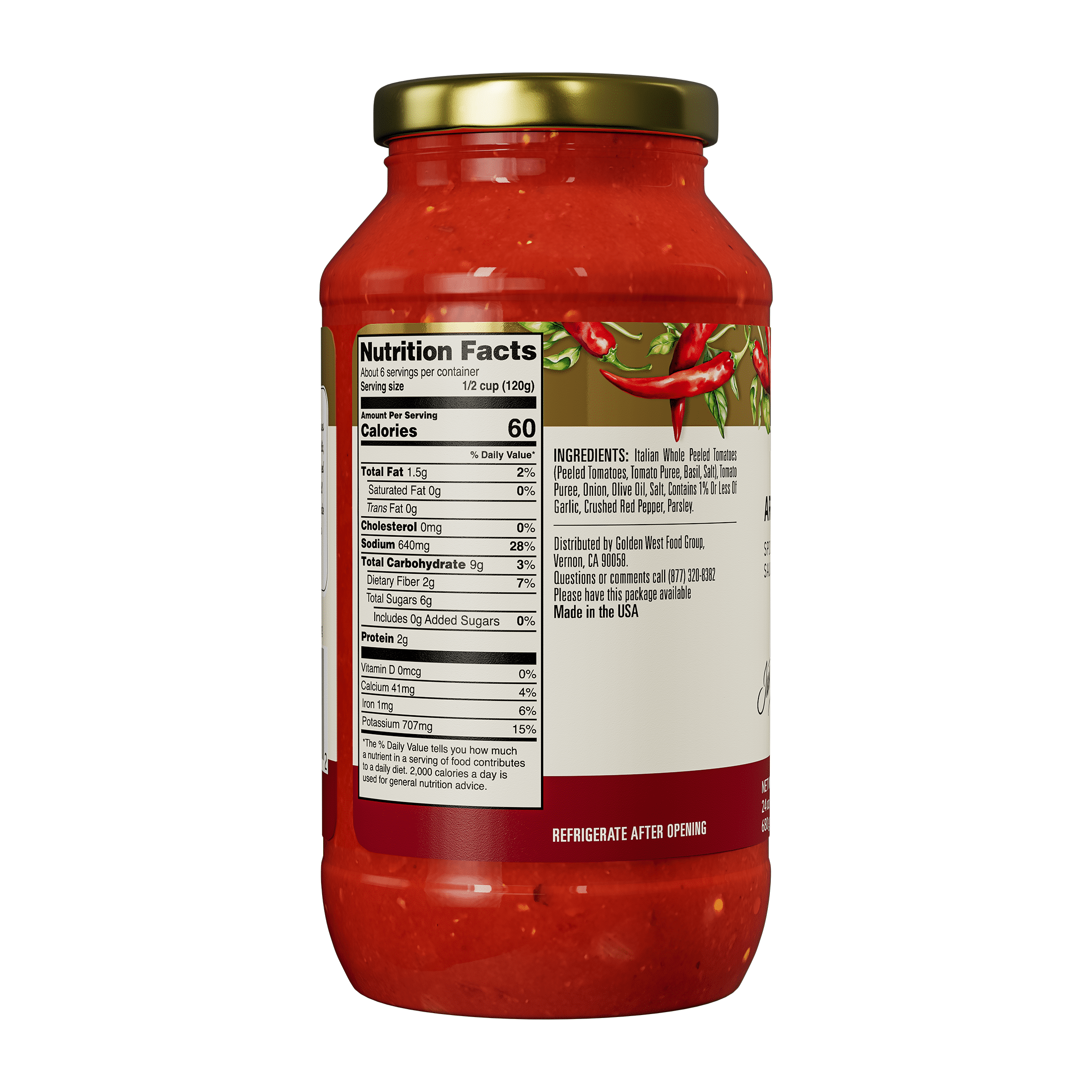 (2 pack) The Pasta Queen Arrabbiata Sauce, 24 oz Jar