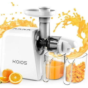 Upgraded Juicer Machines, Cold Press Juicer, Slow Masticating Juicers with Two Speed Modes, Juicer Extractor for fruits and veggies, Reverse Function, Full Copper Motor, Easy to Clean with Brush