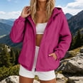 thumbnail image 2 of Women Windbreaker Jacket，Raincoat For Women Waterproof Womens Spring Rain Jacket Light Rain Jacket Women Raincoats For Women With Hood Raincoat For Women Womens Jackets Lightweight Pink L, 2 of 7