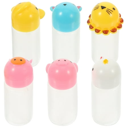 

6Pcs Seasoning Bottle Mini Refillable Spice Vinegar Soy Sauce Container Condiment Bottles(Random Style)