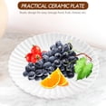 thumbnail image 4 of Chrysanthemum Shaped Dishes Plate Ceramics Food Tray Dessert Tray Snack Plate Kitchen Tableware (White), 4 of 8