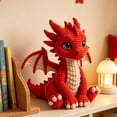 thumbnail image 5 of Hometravel Soft Knitted Cotton Dinosaur Plush Toy, Handmade Crochet Stuffed Animal Decor, Cute Knitted Dinosaur Figurine for Shelf, Bedroom, Gift Display, 5 of 6