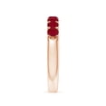 thumbnail image 5 of Angara Natural 1.19 Ct. Ruby Non Eternity Wedding Band in 14K Rose Gold for Women (Ring Size: 6.5), 5 of 12