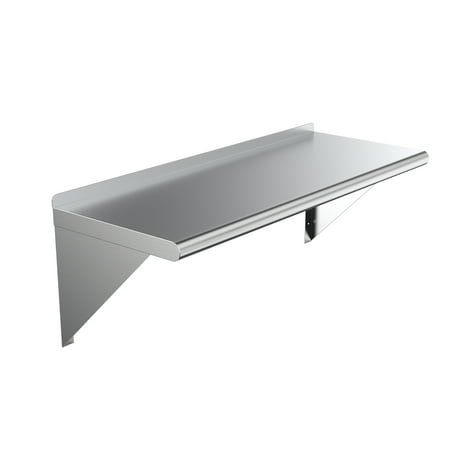 

AmGood 48 Long x 14 Deep Stainless Steel Wall Shelf | Appliance & Equipment Metal Shelving | NSF Certified | Kitchen Restaurant Garage Laundry Utility Room