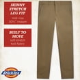 thumbnail image 2 of Dickies Womens Work Pants - Mid Rise Skinny Stretch Fit Twill Pull On Office Casual Pants for Women, 2 of 7