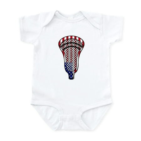 

CafePress - Lacrosse_Headflag Copy Body Suit - Baby Light Bodysuit Size Newborn - 24 Months