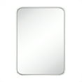 thumbnail image 6 of 20x28'' Chrome Mirrors for Bathroom,Chrome Bathroom Vanity Mirror, Rounded Rectangle Mirror, Stainless Steel Anti-Rust Tube Metal Frame Wall Mounted Mirror, Vertically/Horizontal Hanging, 6 of 10