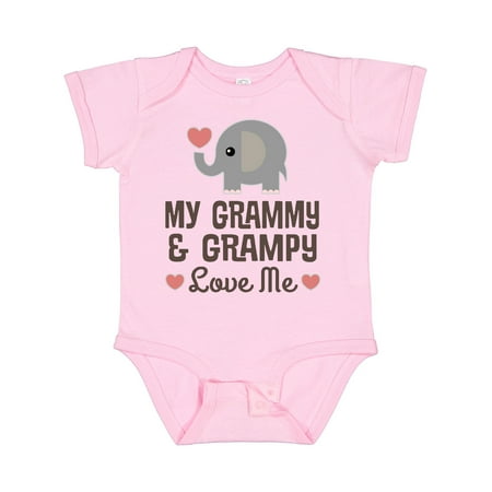 

Inktastic My Grammy and Grampy Love Me Boys or Girls Baby Bodysuit