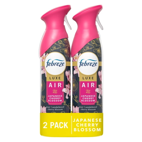 Febreze Odor-Fighting Air Freshener Spray, Room Spray, Japanese Cherry Blossom, 8.1oz, 2ct