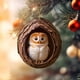 thumbnail image 4 of Adornos para árbol de Navidad - Decoración acrílica colgante de 3,15 pulgadas con estampado de animales • Regalo navideño para familia y compañeros • Set de 1, 4 of 8