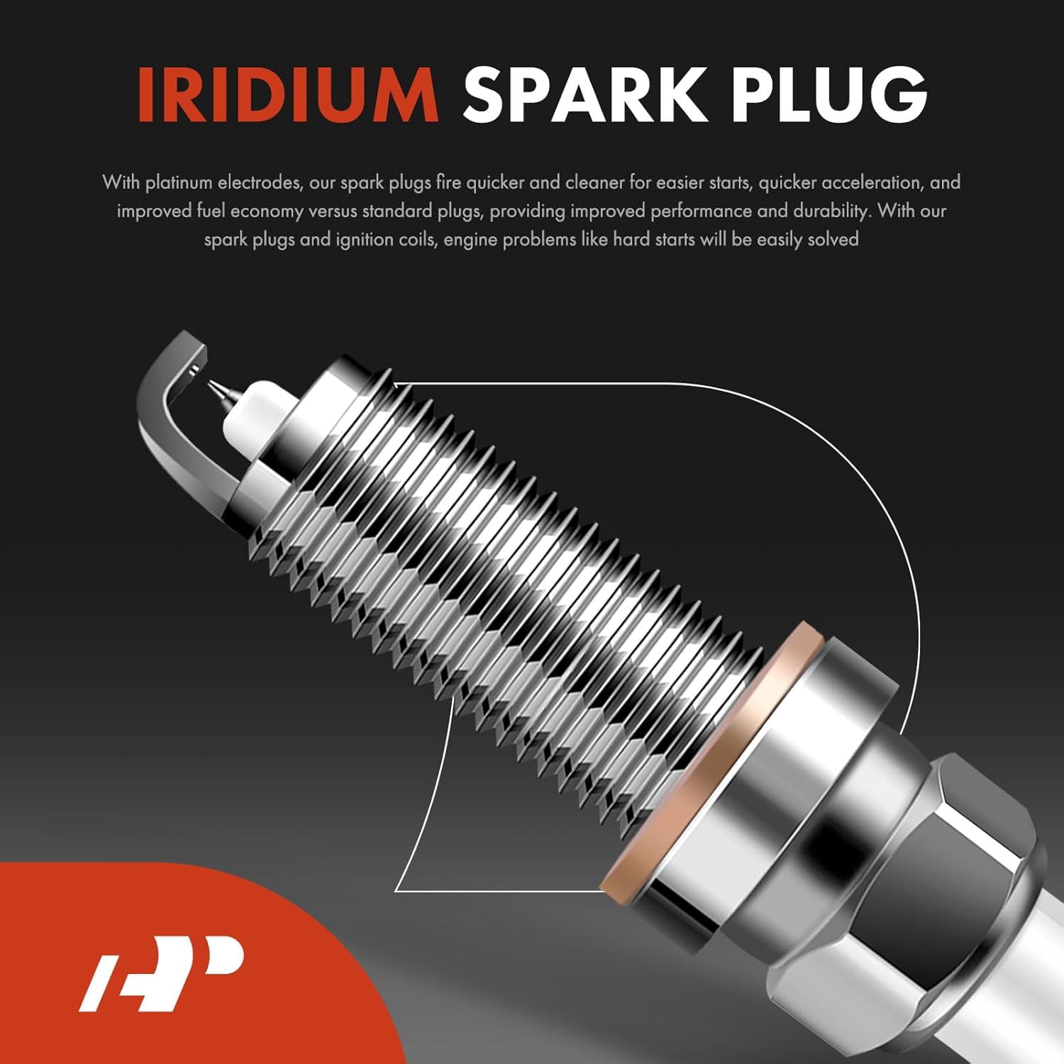 A-Premium Set of 4 Ignition Coil Pack and Iridium Spark Plugs Compatible with Mercedes-Benz C300, E300, Sprinter, GLC300, GLA250, CLA250