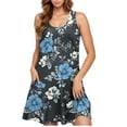 thumbnail image 3 of 2025 Cute Floral Pattern Sundress for Women Casual Sleeveless Tank Dress with Pocket Resort Beach A-line Dresses, 3 of 5