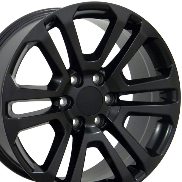 20x9 Wheels Fits GM Trucks & SUVs GMC Sierra Style Satin Black Rims