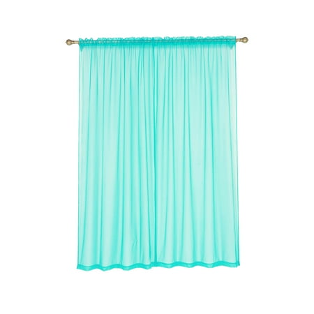 - BalsaCircle 2 pcs 52 x 96-Inch Sheer Organza Curtains Drapes Panels Window Treatments - Home Decorations