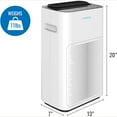 thumbnail image 2 of Habitat Medium Room Air Purifier with HEPA 13 Activated Carbon Filtration System, Real-Time Air Quality Monitor and Alert, Whisper Quiet Fan with Three Speeds, Filter Replacement Reminder, White, 2 of 8