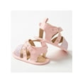 thumbnail image 4 of Seyurigaoka Toddler Baby Girls Sweet PU Leather Sandals Non-Slip Open Toe Sequins First Walking Soft Sole Shoes, 4 of 5