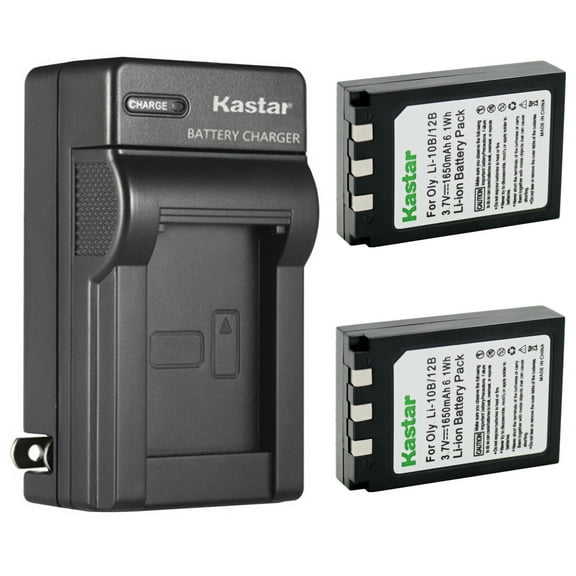 Kastar 2-Pack Battery and AC Wall Charger Replacement for Olympus Camedia C-770 Ultra Zoom, Camedia C-5000 Sport Zoom, Camedia C-5000 Zoom, Camedia C-7000 Zoom, Camedia D-590, Camedia X-1 Camera