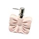 thumbnail image 5 of Dispensador de jabón de manos con forma de lazo y bomba, de cerámica, recargable y decorativo. Rosa, 5 of 9