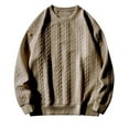thumbnail image 2 of Zedker Men's Sweater Oversized Cable Knit Vintage Grandpa Aesthetic Pullover Tops Fall Winter Y2k Trendy Clothes, 2 of 9