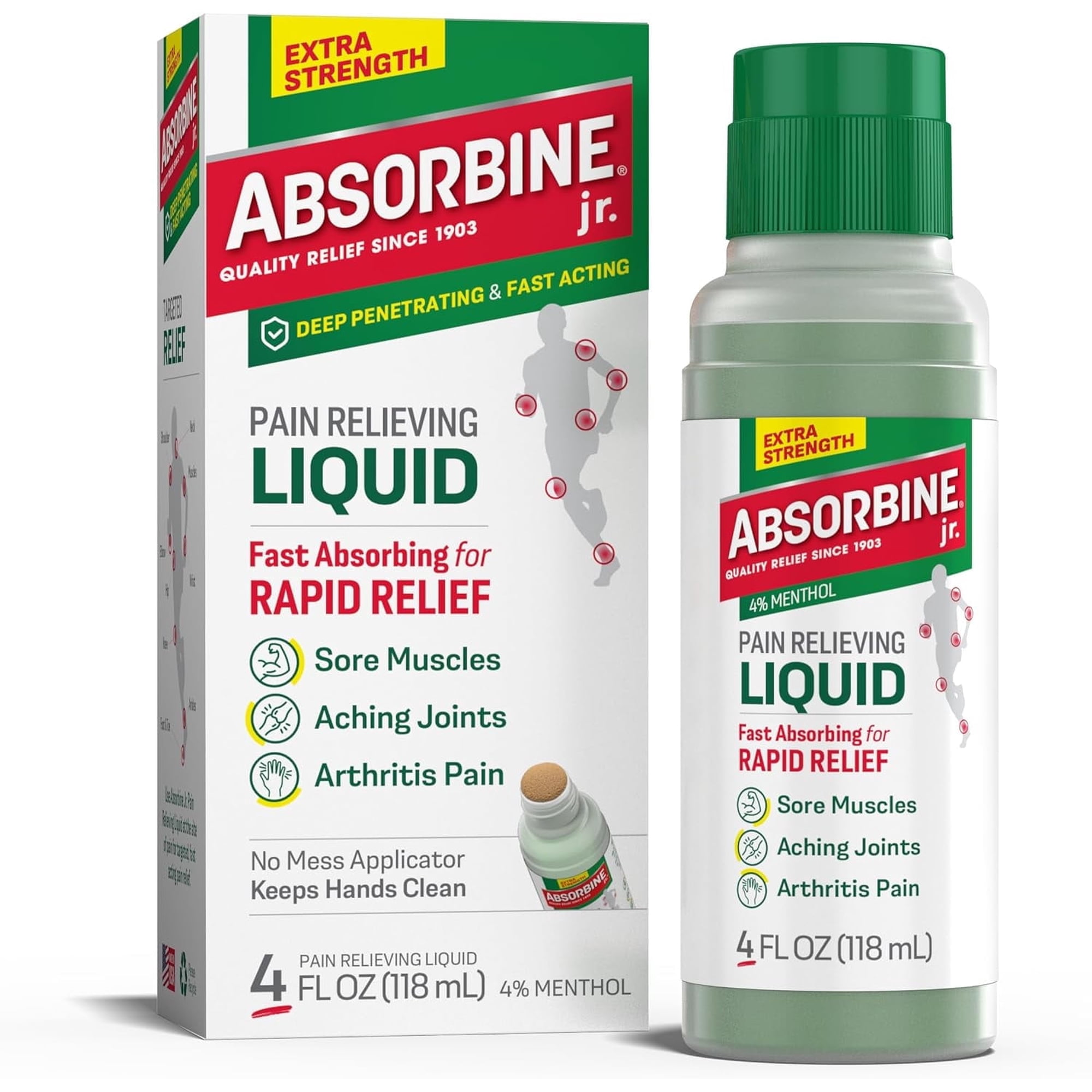DSE Healthcare Solutions Absorbine Jr. Plus Pain Relieving Liquid, 4 oz