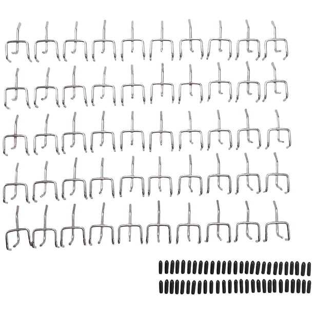 Ganchos para tablero perforado YONGSHENG 50 Uds 2 pulgadas Plata