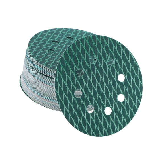 50 Pcs Sanding Discs 5 Inch 8 Hole 240 Grit Hook and Loop Sandpaper Universal for Automotive Repair Blue