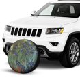 thumbnail image 2 of KAKALAD Van Gogh Iris Flower Spare Tire Cover Universal Vehicle Accessories Buckle Car Tools 14”in, 2 of 6