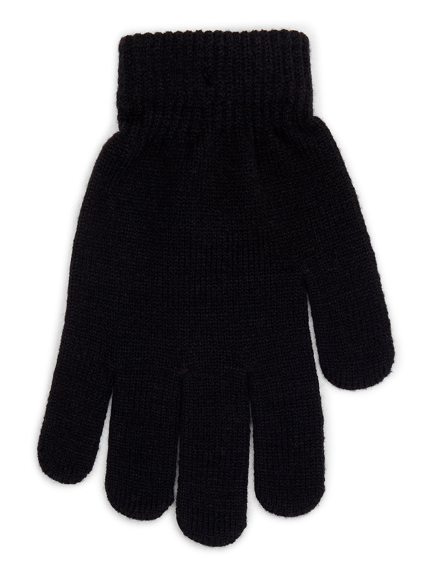 Time and Tru Women's Knit Gloves, 2-Pack, Festive Fuchsia
