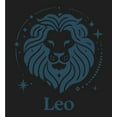 thumbnail image 2 of Leo Zodiac Sign Adult Black Crew Neck Long Sleeve Tee-Medium, 2 of 6