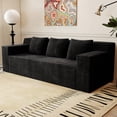 thumbnail image 3 of LUCKHAO 71" Corduroy Cloud Loveseat for Adults, Memory Foam Compressed Sofa for Living Room Bedroom, 3 of 7