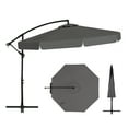 thumbnail image 1 of Gymax Parasol Suspendu Déporté de 10 Pi pour Patio avec Réglage d'Inclinaison Facile Gris, 1 of 10