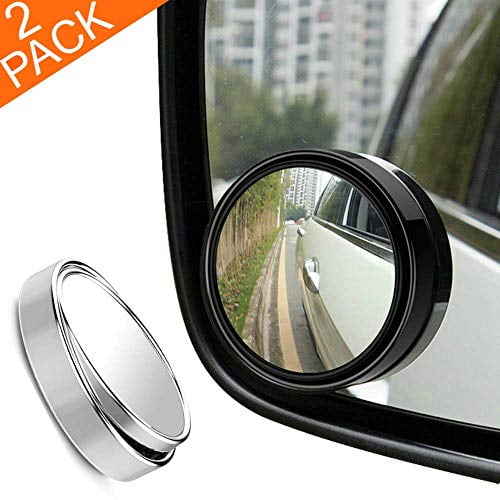 Black Convex Self Adhesive Car Van Pack of 2 Car Blind Spot 2/" Wing Mirror