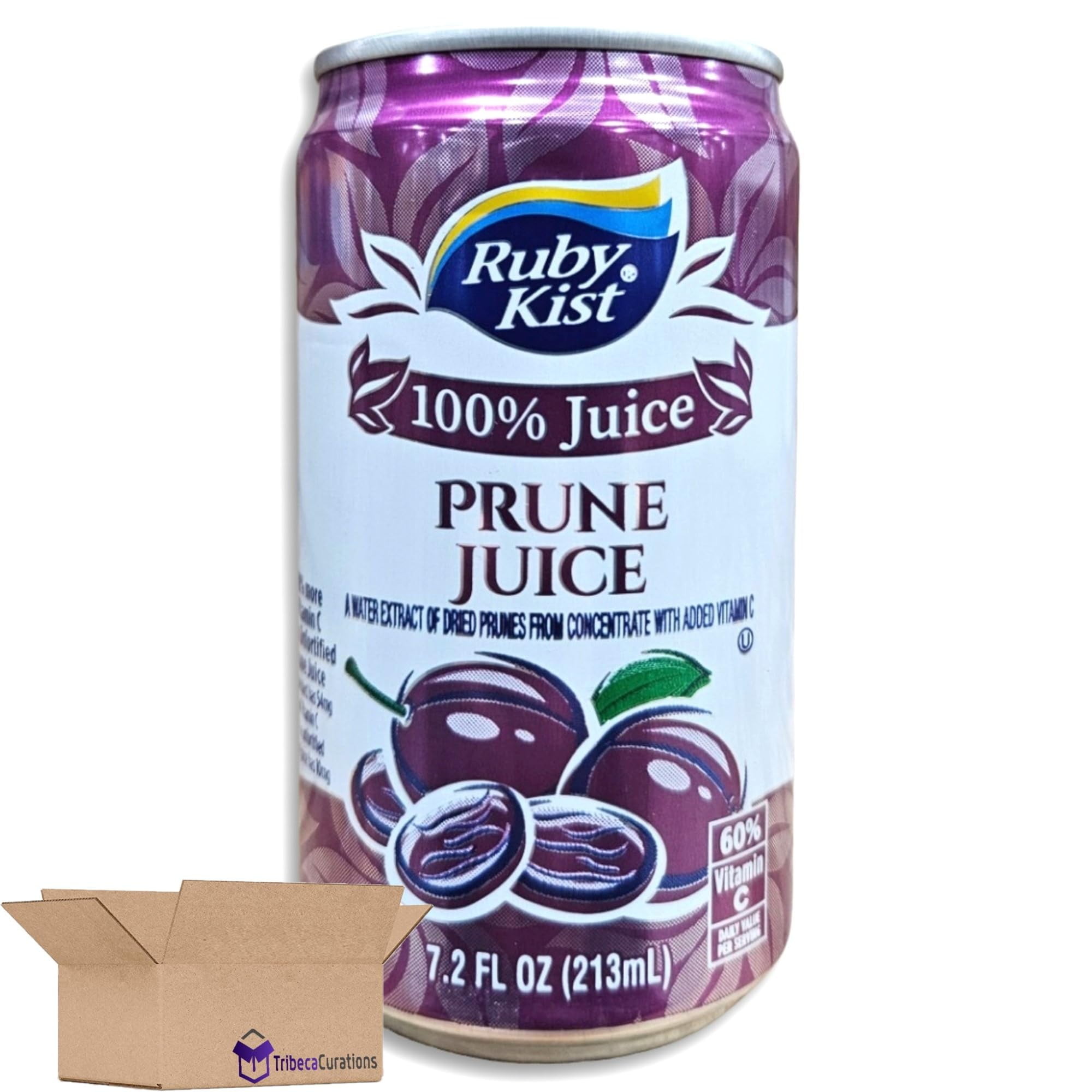 Ruby Kist 100% Prune Juice Value Pack   | 7.2 Fl Oz Can | Pack of 12