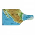 thumbnail image 1 of Cacun Cutting Board, Detailed Educational Map of Mexico with all Cities and Oceans Around, Decorative Tempered Glass Cutting and Serving Board, in 3 Sizes, by Ambesonne, 1 of 2