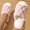 Pink, variant on Fluffy Household Slippers Fuzzy Plush Comfy Faux Fur Lined Slide Shoes Anti-Skid Sole Trendy Warm Slippers (White,38-39)