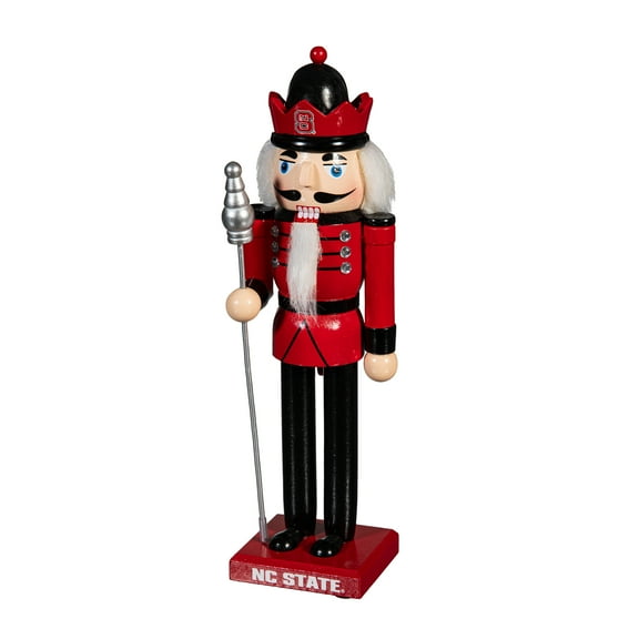 NC State Wolfpack 12" Wooden Nutcracker Statue